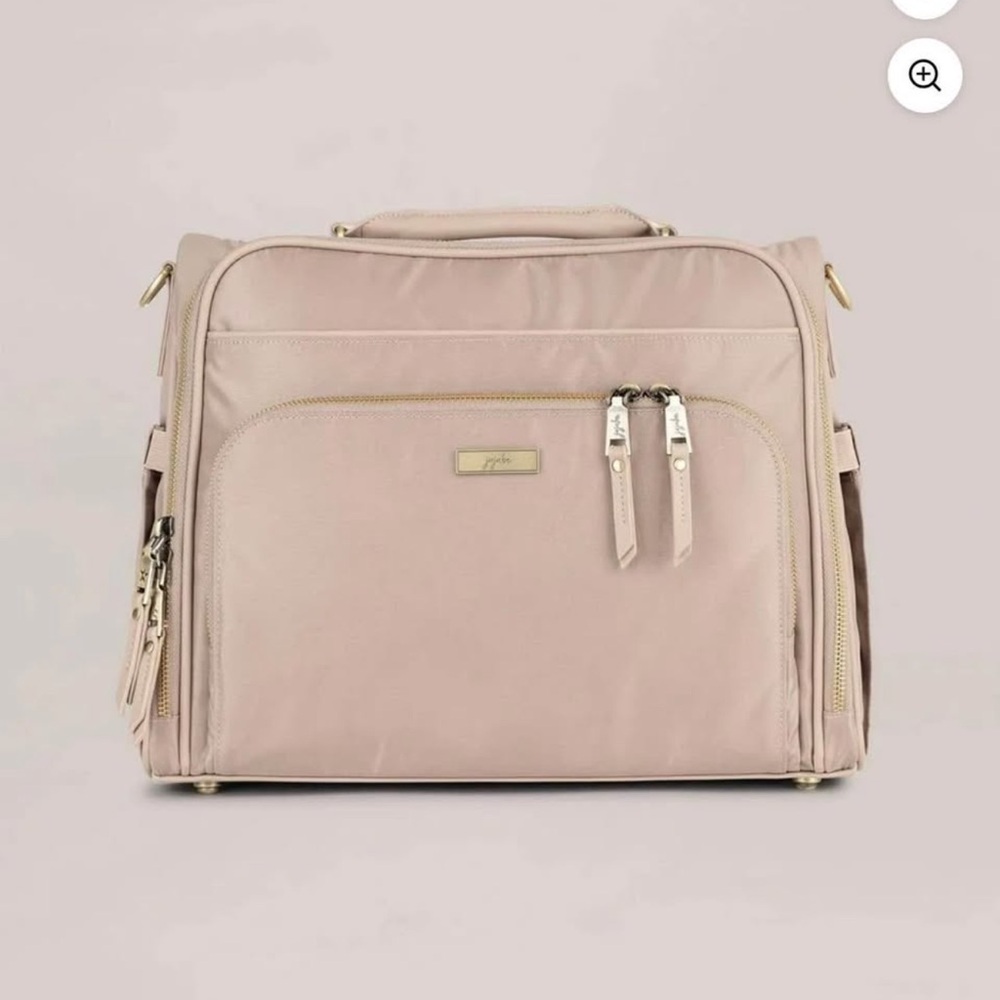 JuJuBe Eco-Friendly Eco B.F.F. Multi-Pocket Tote Backpack Beige Truffle